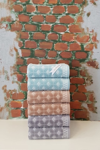 Özdilek Decora Havlu 6'lı - Mint Bej Gri Çok Renkli
