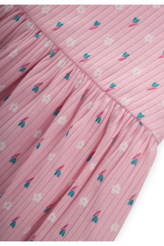 Cigit Desenli Fitilli Tunik Takım 1-8 Yaş Pembe Pembe