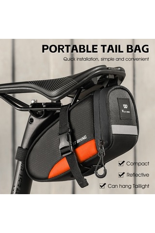 West Bıkıng-bisiklet Selesi Tüp Çantası Su Geçirmez Bisiklet Koltuk Y28809c Turuncu