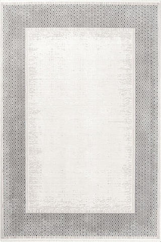 Gördies 199608 Gri - Çerçeve Desenli Modern Gri Halı