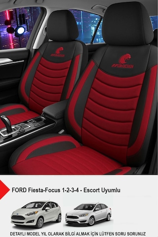 Panther Serisi Keten Kumaş Oto Koltuk Kılıfı Ford Focus-fiesta-escorta Uyumlu