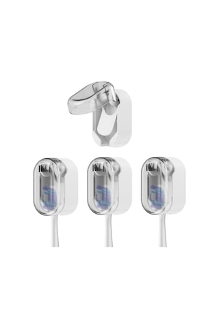 Diş Fırçası Tutucu 4'lü Paket, Toz Geçirmez Elektrikli Diş Fırçası Tutucu Duvara Monte Kendinden Yapışkanlı Diş Fırçası Tutucu Diğer