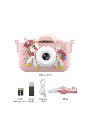 Trendooze Hallow D12393pu 1080p 48 Mp Unicorn Dijital Çocuk Kamerası Qx