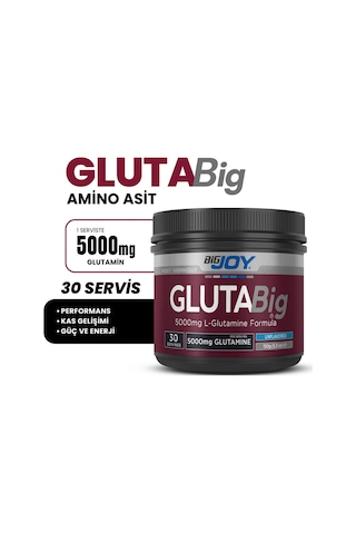 Glutabig Powder L-glutamin 150gr 30 Servis Glutamine Amino Asit Aromasız