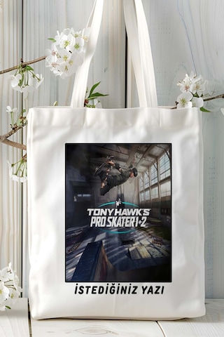 Art Hediye Tony Hawk's Pro Skater Oyun Baskılı Omuz Çanta Kişiye Özel Model 1 Çok Renkli