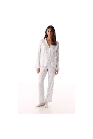 Penti Kırık Beyaz Relax Time Düğmeli Gömlek Pantolon Pijama Takımı