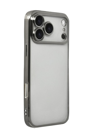 Apple iPhone Uyumlu 17 Pro Max Uyumlu Razer Lensli Silikon Kılıf - Titan Gri
