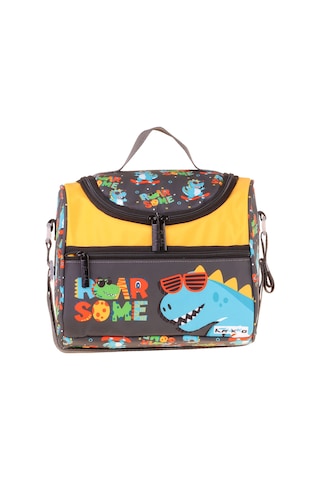 Kaukko Kids Erkek Çocuk Dinazor Roar Some Baskılı Isı Yalıtımlı Okul Beslenme Çantası Sarı - Mavi - L5395