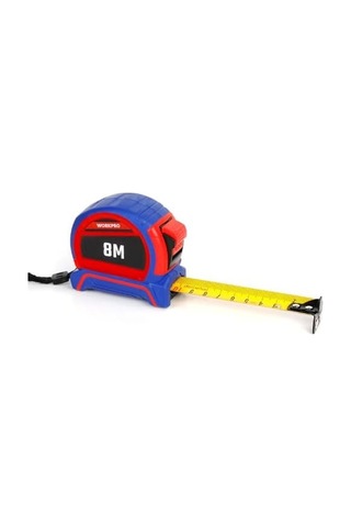 Wp261044 8mx25mm Naylon Kaplama Sarı Çift Taraflı Manyetik Çelik Şerit Metre