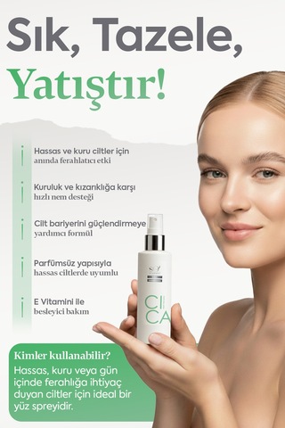 Soi Cica Hassas ve Kuru Ciltler İçin Nemlendirici ve Rahatlatıcı Yüz Spreyi 100 ML﻿﻿