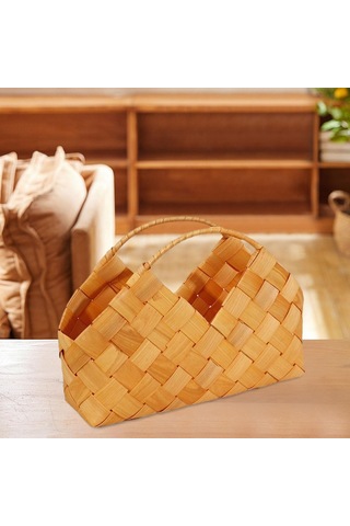 Suntek Magideal Çiçek Sepeti Kutusu Dokuma Depolama Sepeti Kahverengi