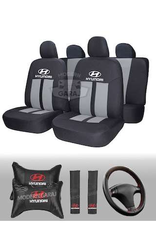 Hyundai Accent, Era, Getz, Excel, Koltuk Kılıfı Boyun Yastığı Gri