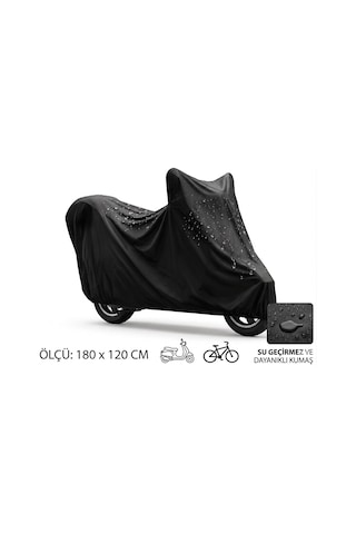 Branda Motosiklet Scooter Koruma Brandası 180x120 Cm Günlük Kullanım Taşıması Kolay Toz Önleyici