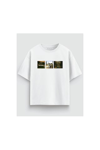Yolo Street Rakun Grafik Baskılı Oversize Siyah Beyaz Tişört %100 Pamuk Unisex Streetwear Tişört Beyaz