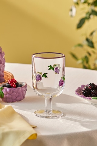 Karaca Desenli Kadeh 390 Ml Mor