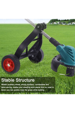 Evrensel Tel Tırpan Yardımcı Tekerlek Pratik Kablosuz Çim Biçme Makinesi Aksesuarı 25-28mm Ayarlanabilir Çim Kesici Destek Tekerleği