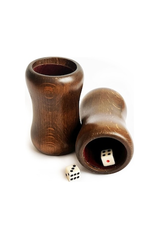 Helena Wood Art Ahşap Zar Fincanı Ve Vido Zar Seti