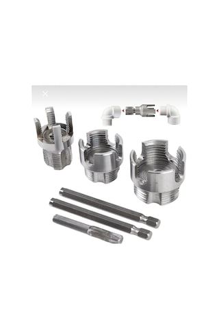 Senbang Pprc Pvc Boru Diş Açma Ve Havşa Pah Seti 6 Lı 1/2 3/4 1 Parmak Kılavuz + 20-25-32 Mm Havşa Ucu