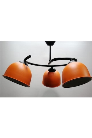 Riolight Modern Üçlü Turuncu Başlık Metal Sarkıt Avize (551345212)