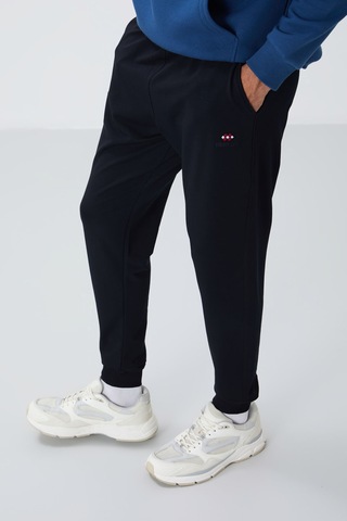 Tommy Life Lacivert Klasik Cepli Standart Kalıp Manşetli Erkek Eşofman Alt - 84652 Lacivert