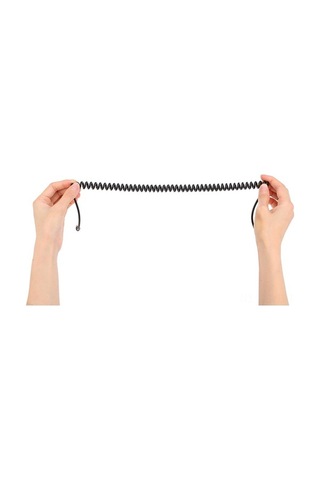 Sandwich Siyah 3.5mm Erimekli Hoparlör Kablosu, 1.7m Uzatılabilir Yaylı Tel, Ses Aktarımı İçin Cinsiyet-cinsiyet Arayüzü