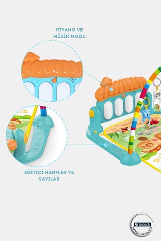 Piyanolu Mantar Bebek Oyun Halısı