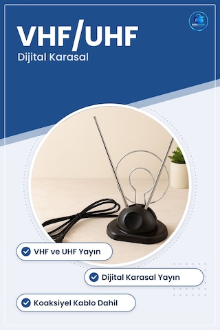 İç Mekan Tv Anteni Vhf Uhf Dijital Karasal Yayın Ev Ofis Televizy