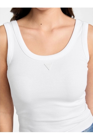 Guess Patch Kadın Beyaz Top W5yp54ka0h1-g011 Beyaz