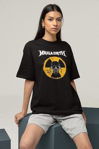 Megadeth Baskılı Unisex Oversize Müzik Grubu Tişört Siyah