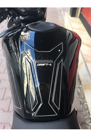 Mondial Drift L Tank Pad Set Siyah-Gümüş Tasarım