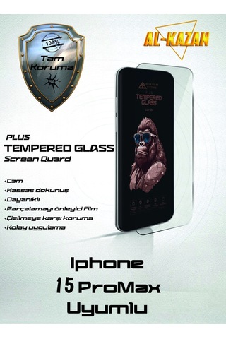 Pp Apple Uyumlu iPhone 15 Promax Şeffaf Kırılmaz Ekran Koruyucu Ultra İnce, Anti Çizik & Darbeye Korumalı