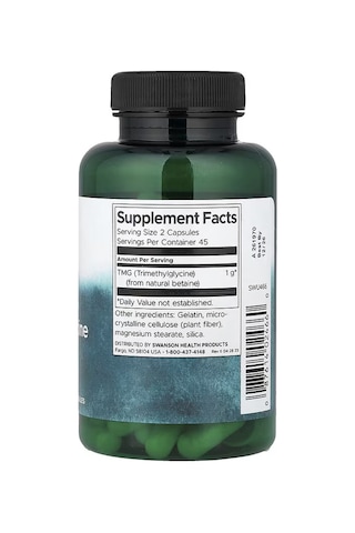 Swanson Tmg Trimethylglycine Betaine Anhydrous Liver Health 500 Mg 90 Capsules Aromasız