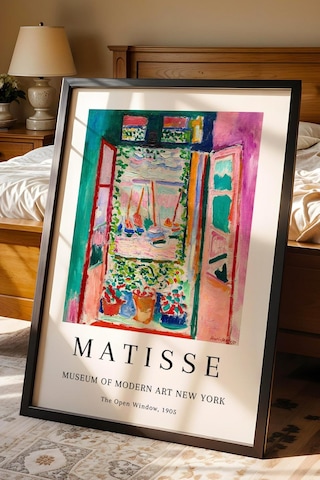 Henri Matisse The Open Window Çerçeveli Tablo - Açık Pencere - Eklektik Tarz Duvar Dekoru