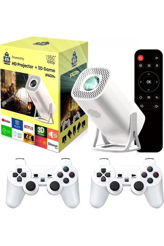 Yüksek Çözünürlüklü Taşınabilir Projeksiyon, Wi-fi, Bluetooth, Netflix, Youtube Destekli-131464