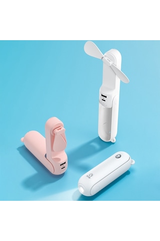 Xiaomi Youpin Jısulıfe F8 Çok Fonksiyonlu Mini Fan El Tipi Katlanır Fan Kahverengi