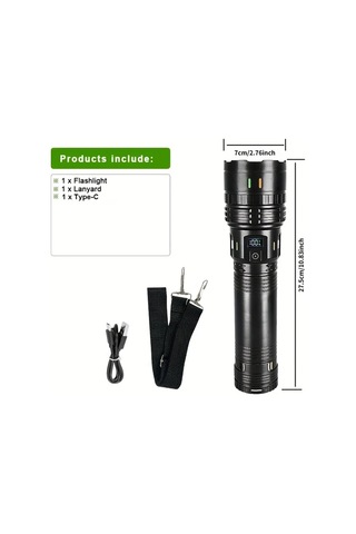 Brightnova 1 Adet Base Model Acil Durum Aydınlatma El Feneri Kırmızı Ve Mavi Yanıp Sönen Ultra Parlak Kamp Balıkçılık Bisiklet İçin Altın