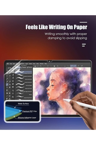 Galaxy Tab S7 Plus T970 Uyumlu Paper-Like Ekran Koruyucu