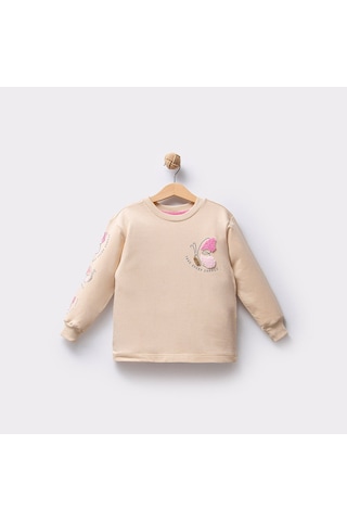 Overdo Kids Kız 5-8 Yaş Süzene Nakışlı İki İp Sweat Çok Renkli