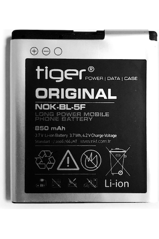 Tiger Nokia Bl-5F Batarya 850 Mah Tiger Nokia Bl-5F Batarya 850 Mah