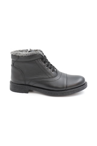 Nesilshoes Nesil Shoes Thrtrk 906 Siyah Hakiki Deri Kauçuk Taban Erkek Bot