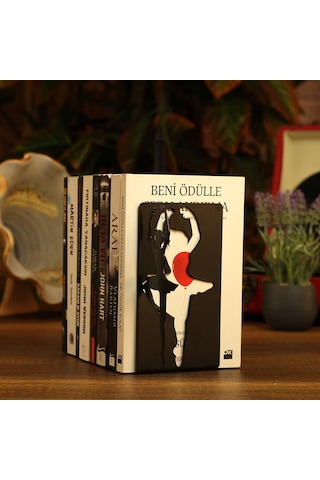 Balerin Model Desenli Kitap Desteği Hediyelik Dekoratif Estetik K