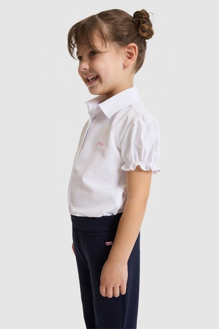U.s. Polo Assn. Kız Çocuk Beyaz Gömlek Kısa Kollu 50324744-vr013