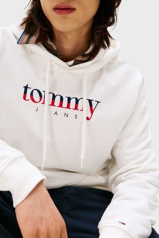 Tommy Jeans Erkek Sweat Dm0dm22113 Ybl Beyaz Beyaz