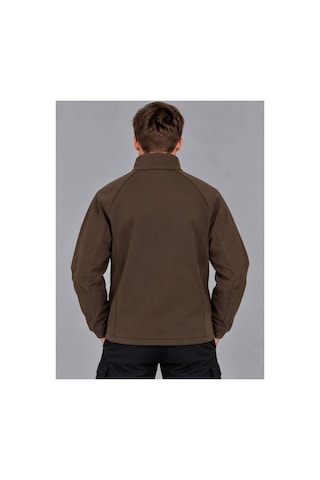 Hk Premium Slim Fit Prada Kumaş Şişme Desenli Mont Kahverengi
