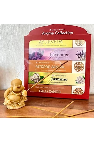 Garden Fresh Aroma Collection Tütsü Seti Premium Hand Rolled Collection Incense Sticks Acı Kahverengi
