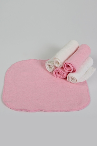 Baby Shez Pamuklu 6'lı Yenidoğan Bebek Havlu Ağız Mendili Pembe