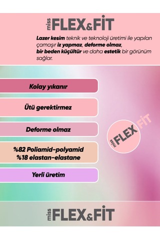 Missflex Fit Lazer Kesim Göbek Toparlayıcı Yüksek Bel Silikonlu Silip Korse Ten