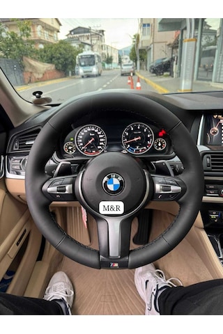 Bmw F30 M Kaplama Deri Direksiyon Kılıfı Siyah
