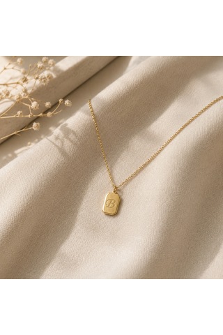 Simurg Jewellery 14 Ayar Altın Harfli Plaka Kolye