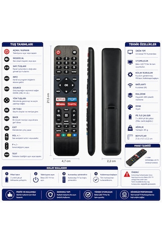 Beko Sx0148 Universal Smart Led Tv Kumandası